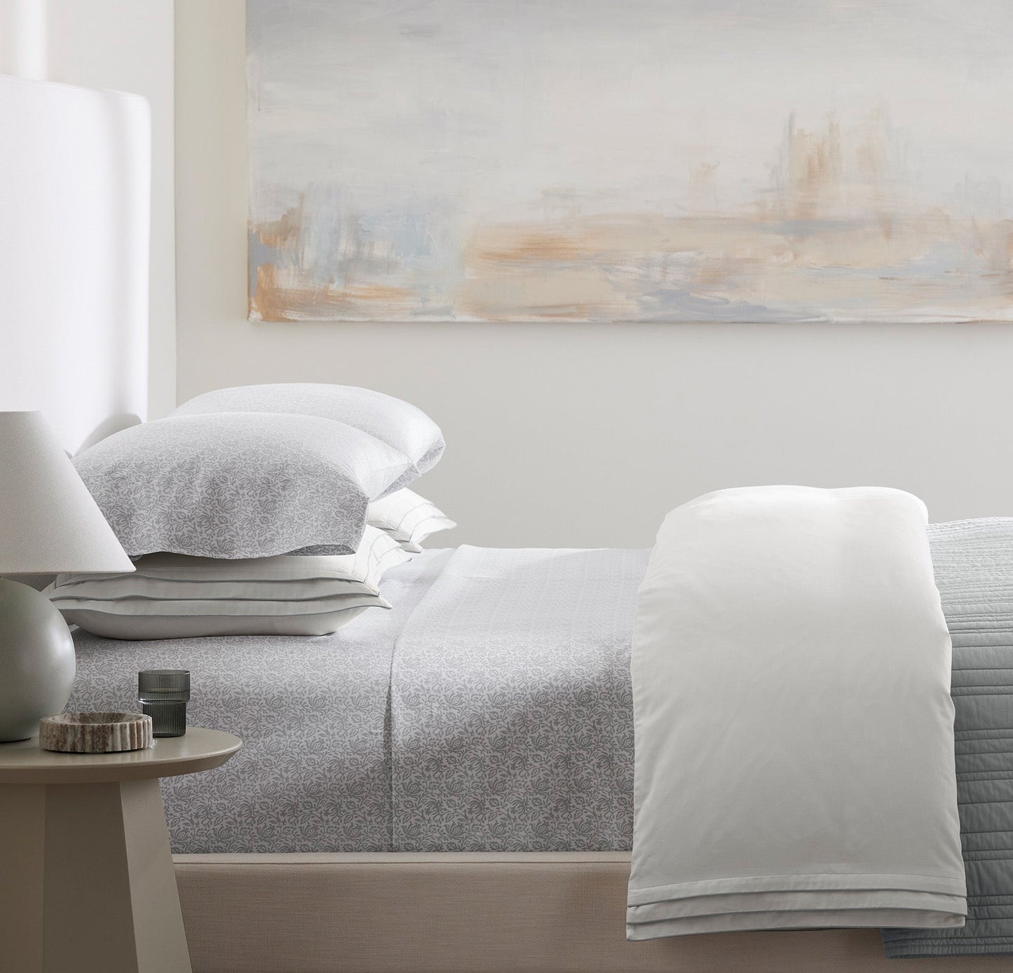 Signature Hemmed Sheet Set - Shore Cotton Bloom