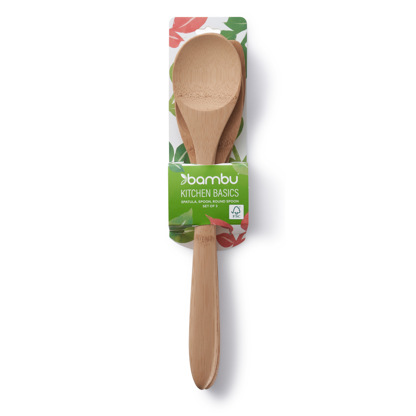 Kitchen Basics, Set of 3 Bamboo Cooking Utensils