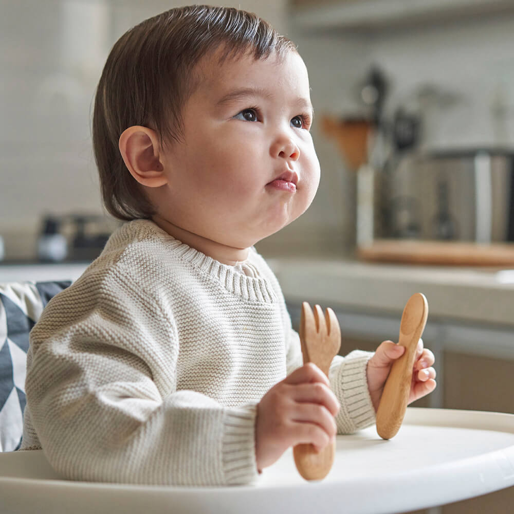 Bamboo Baby's/Toddler's Fork and Spoon Set (12M+)