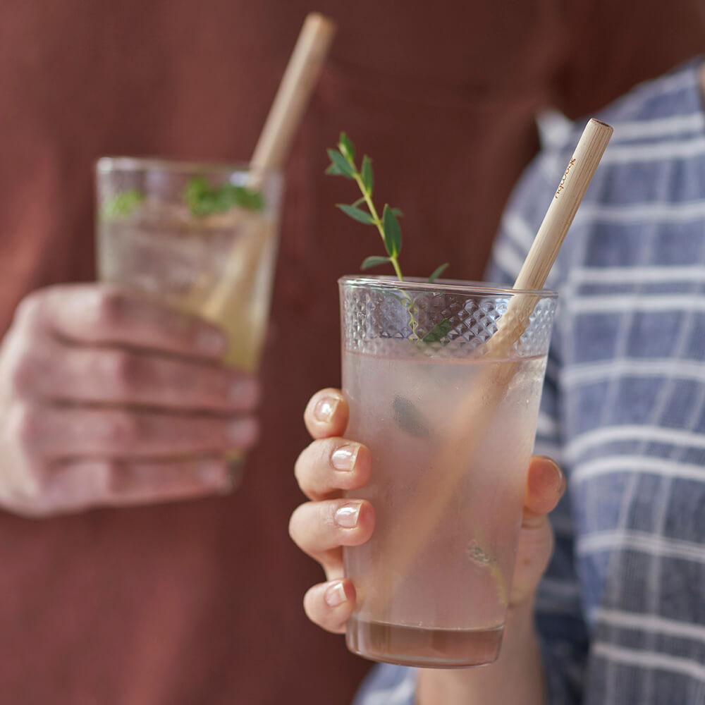 Precision Reusable Bamboo Straws, set of 6