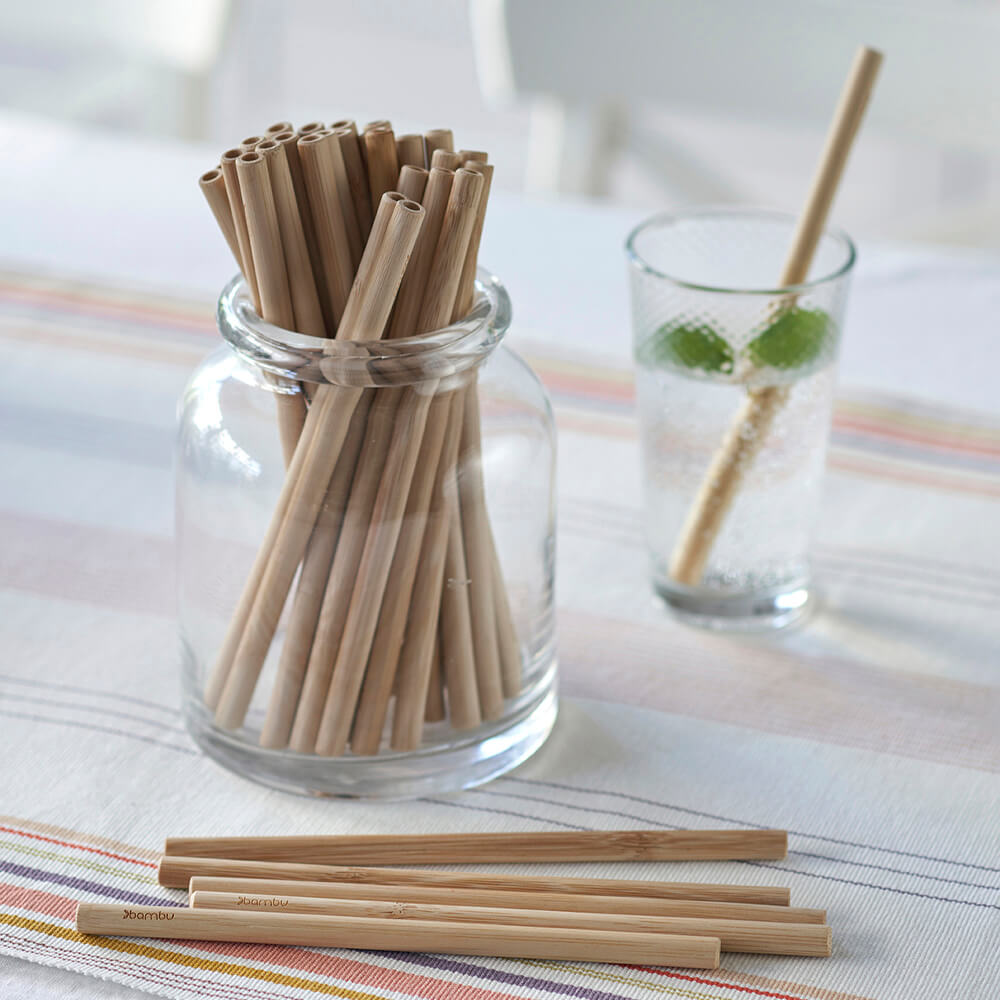 Precision Reusable Bamboo Straws, set of 6
