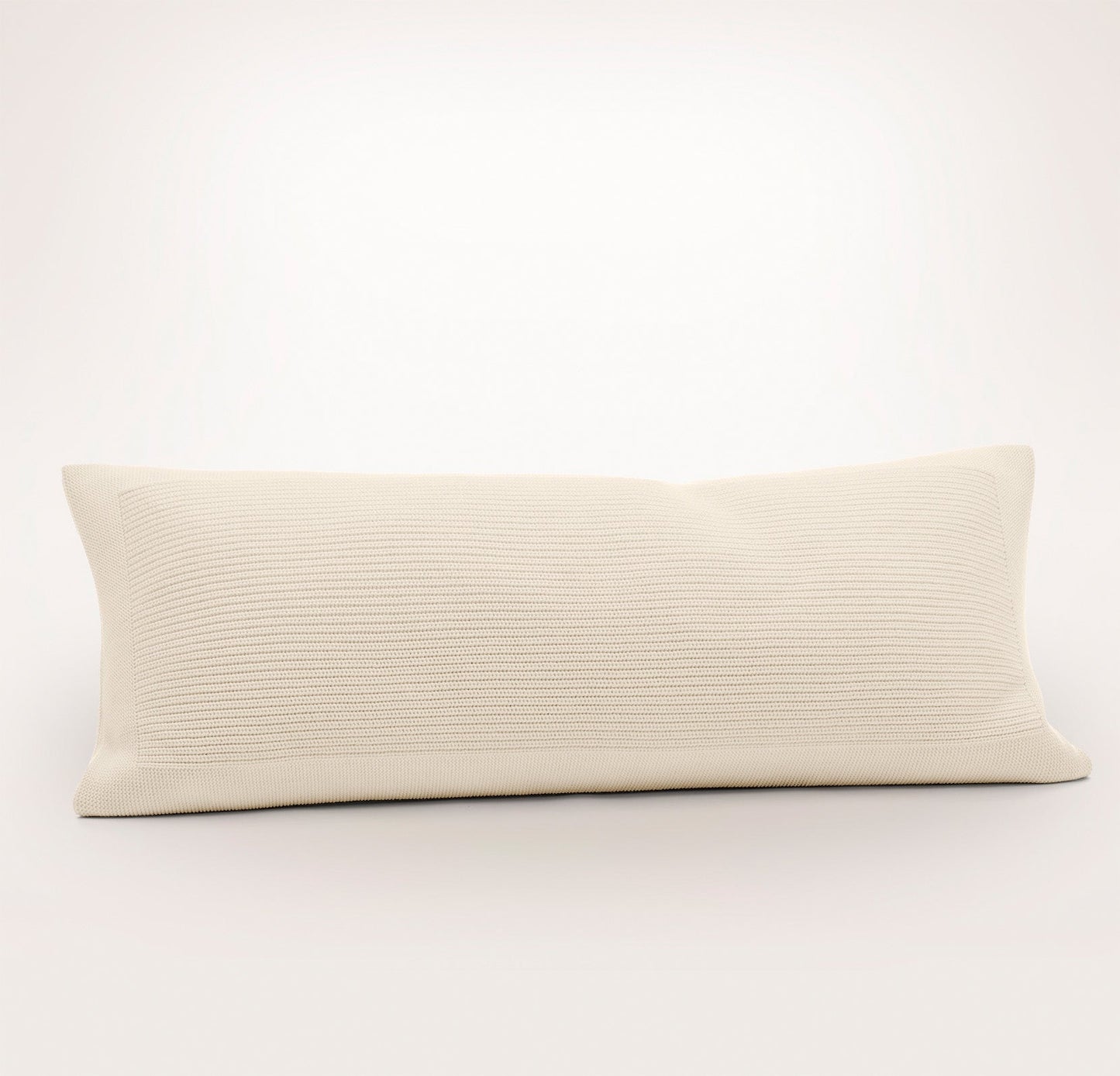 Ribbed Knit Pillow Cover (Lumbar) - Natural