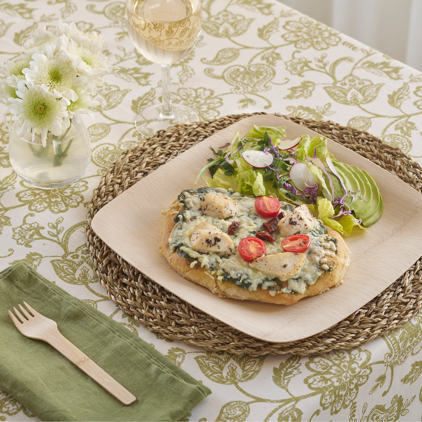 Disposable Bamboo Square Plates
