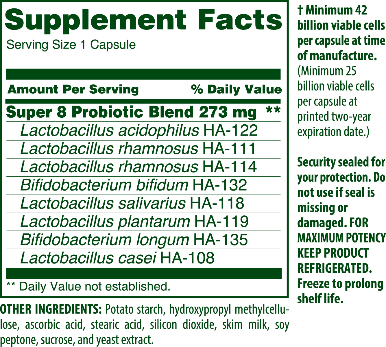 Super 8 Hi-Potency Probiotic