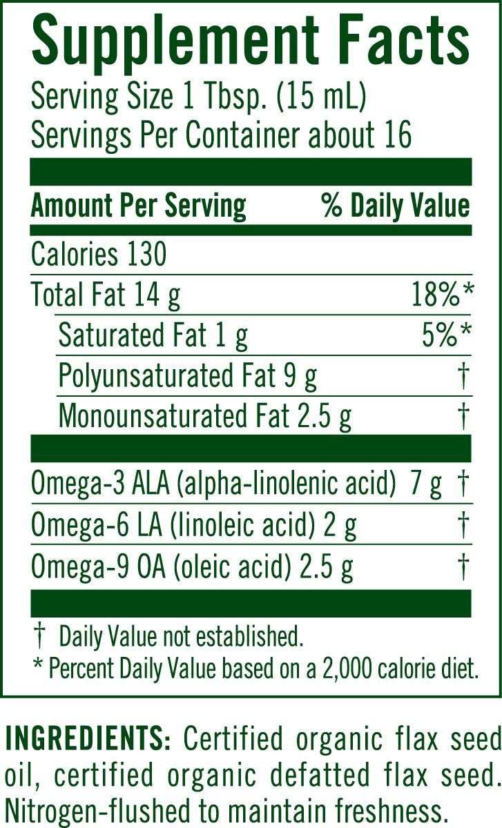 High Lignan Flax Oil