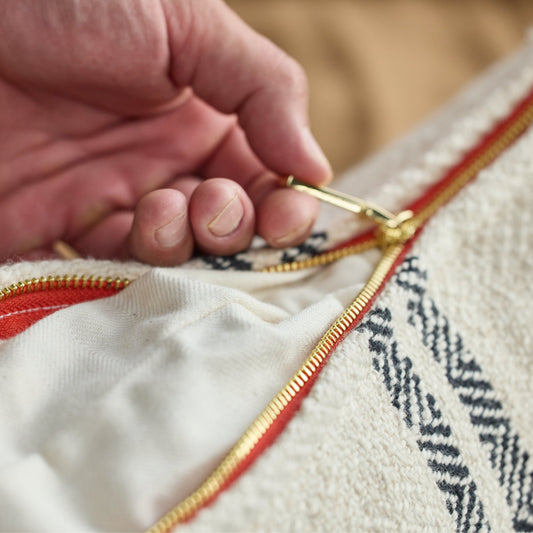 Striped Mosaic Throw Pillow Cover