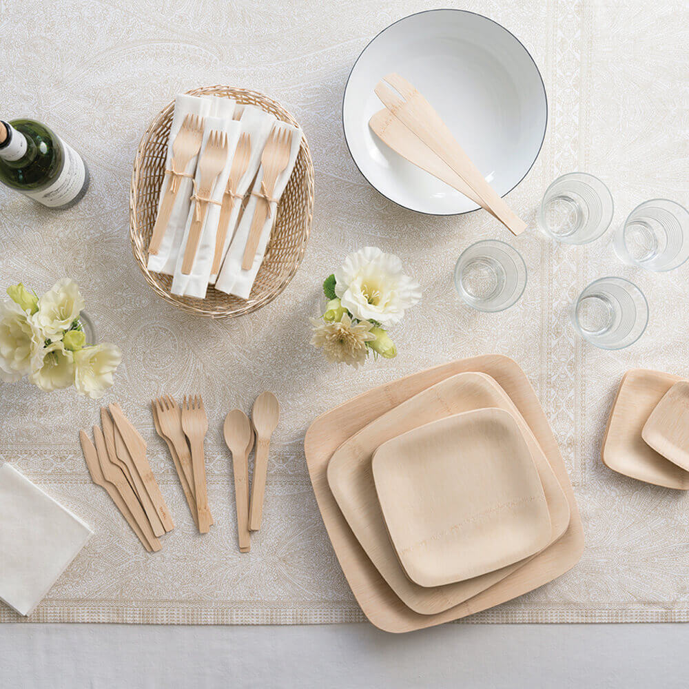 Disposable Bamboo Square Plates
