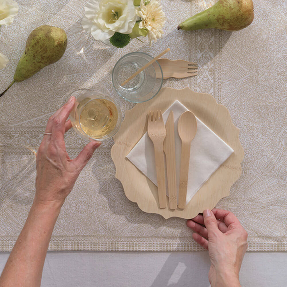 Disposable Bamboo Fancy Plates