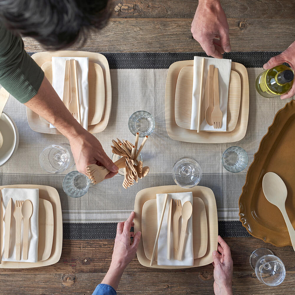 Disposable Bamboo Square Plates