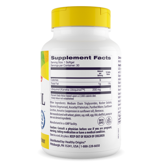 Ubiquinol 200mg (Active form of CoQ10)