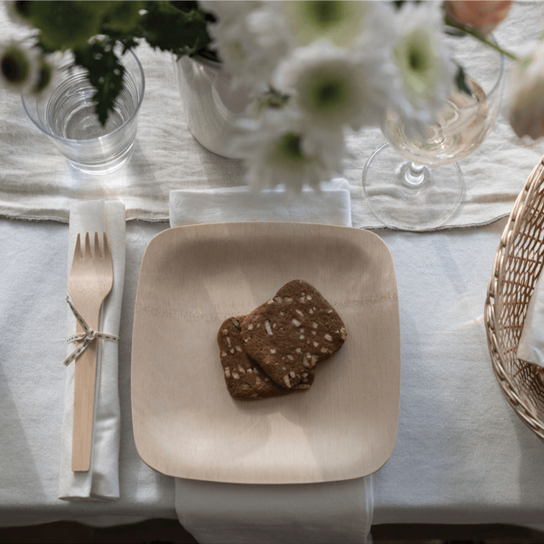 Disposable Bamboo Square Plates