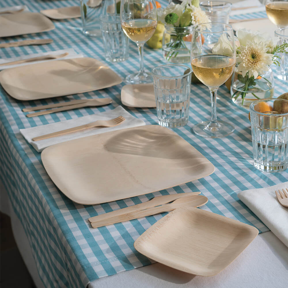 Disposable Bamboo Square Plates