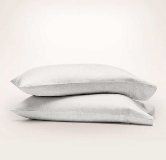 Signature Hemmed Pillowcase Set - Mist Cotton Bloom