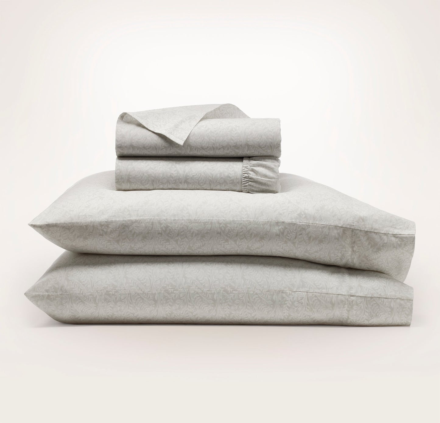 Signature Hemmed Sheet Set - Mist Climbing Vine