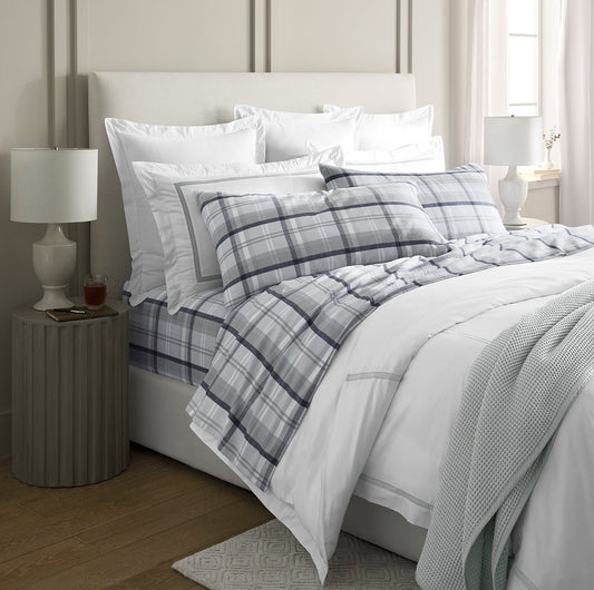 Flannel Sheet Set - Shore Heathered Plaid