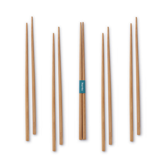 Reusable Long Bamboo Chopsticks, 5 sets