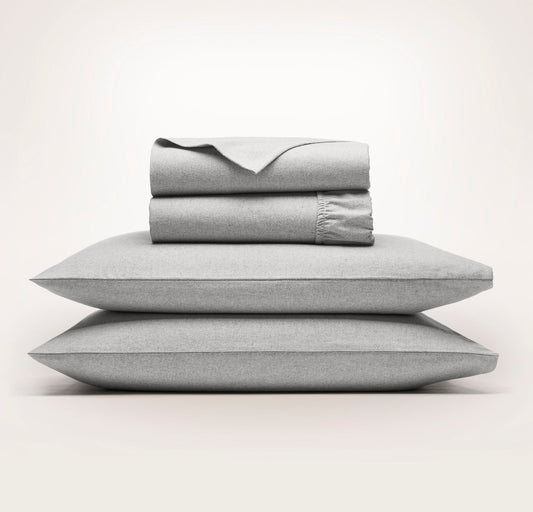 Flannel Sheet Set - Heathered Grey