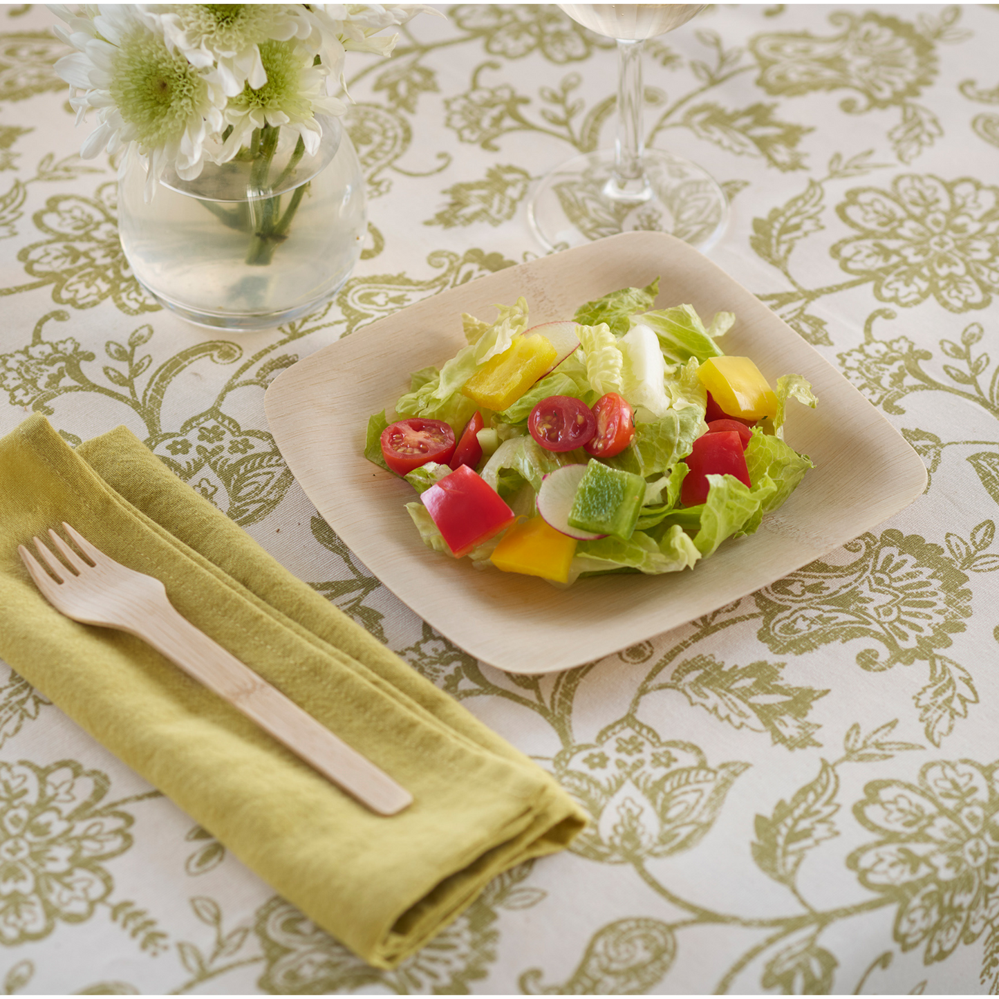 Disposable Bamboo Square Plates