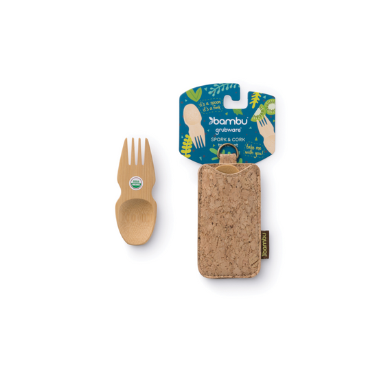 Bamboo Spork Set: Spork & Cork