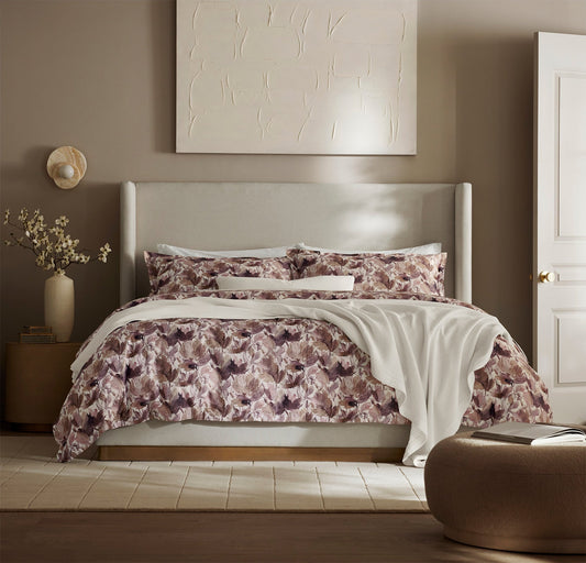 Signature Hemmed Duvet Set - Plum Dahlia