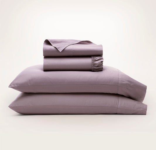 Signature Hemmed Sheet Set - Plum