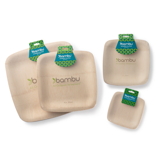 Disposable Bamboo Square Plates