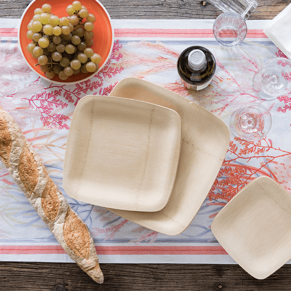 Disposable Bamboo Square Plates