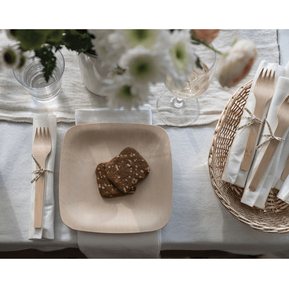 Disposable Bamboo Square Plates